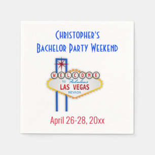 Serviette En Papier Las Vegas Bachelor Party Trip