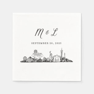 Serviette En Papier Las Vegas Cocktail Napkins
