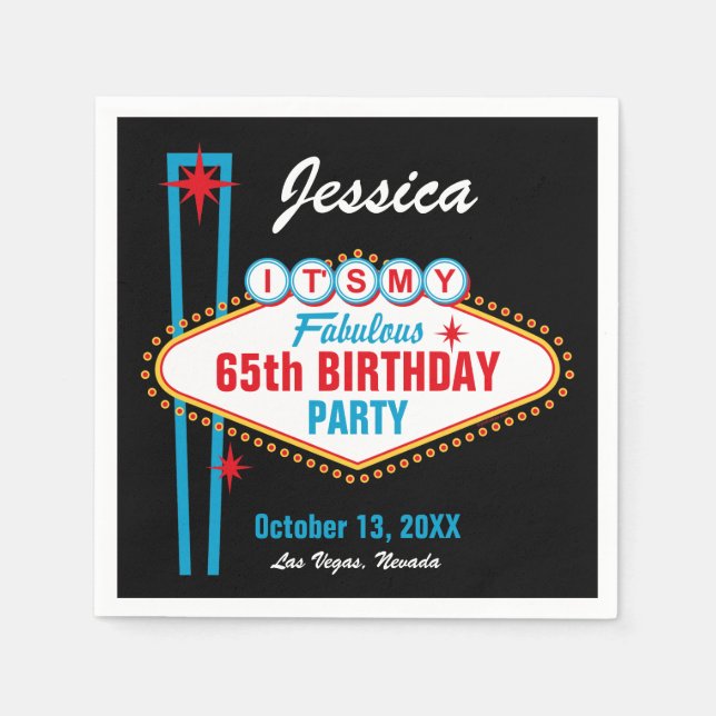 Serviette En Papier Las Vegas Custom (Devant)