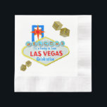 Serviette En Papier Las Vegas Lucky in Love Celebration<br><div class="desc">Des serviettes de toilette de luxe sont disponibles sur demande. Personnalisez avec un texte supplémentaire si vous le souhaitez.</div>