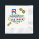 Serviette En Papier Las Vegas Lucky in Love Celebration<br><div class="desc">Des serviettes de toilette de luxe sont disponibles sur demande. Personnalisez avec un texte supplémentaire si vous le souhaitez.</div>