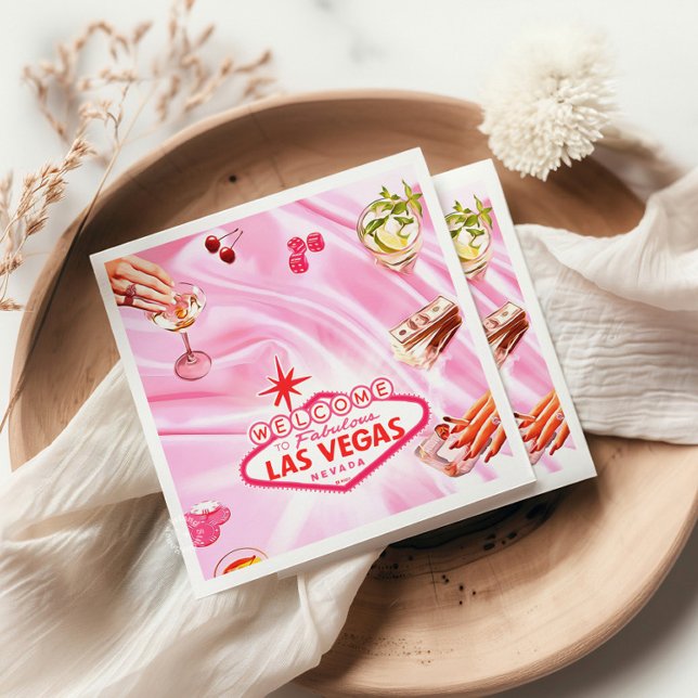 Serviette En Papier Las Vegas Poker Girls Night Out (Créateur téléchargé)