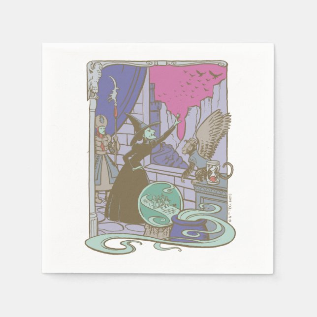 Serviette En Papier L'Assistant D'Oz™ | Storybook Wicked Witch™ (Devant)