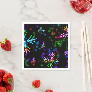 Serviette En Papier L'atmosphère de Noël festive et animée de Slippery