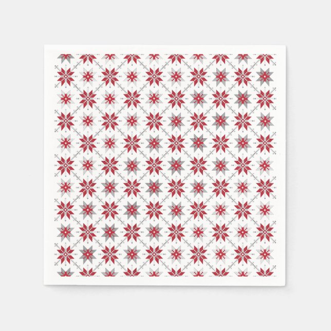 Serviette En Papier Latvian Morning SUN motif géométrique V (Devant)