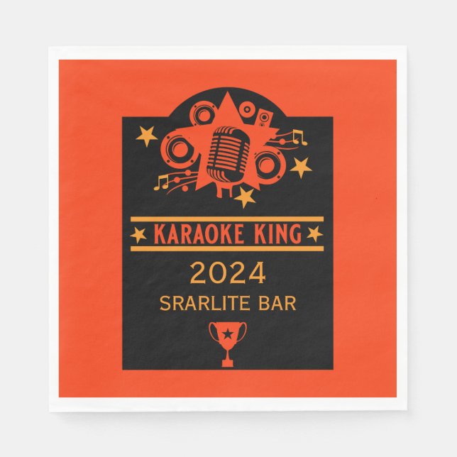 Serviette En Papier Lauréat du karaoké (Devant)