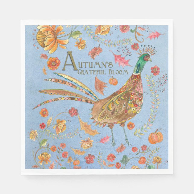 Serviette En Papier L'automne, une floraison honteuse (Devant)