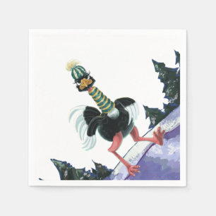 Serviette En Papier L'autruche arctique à la course