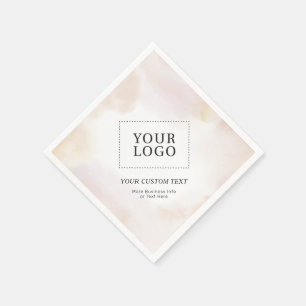 Serviette En Papier Lavage à l'aquarelle personnalisé logo entreprise