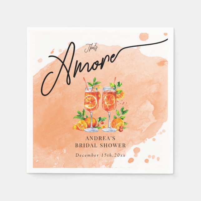 Serviette En Papier Lavage de couleur aquarelle orange Citrus Shower d (Devant)
