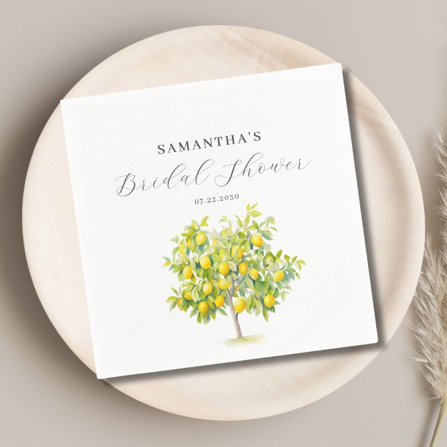 Serviette En Papier Lavage de mariage citron agrumes  (Créateur téléchargé)