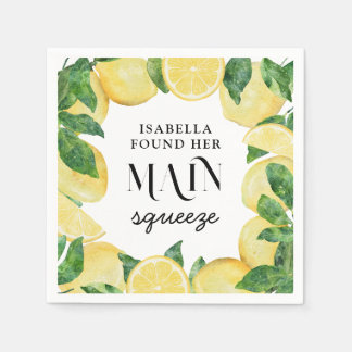 Serviette En Papier Lavage de mariée au citron agrumes