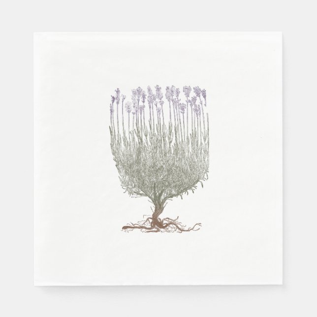 Serviette En Papier Lavande (Devant)