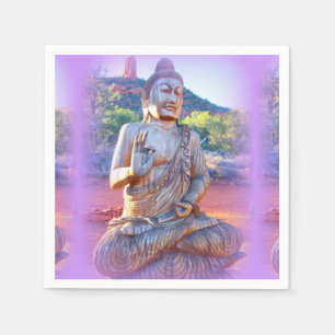 Serviette En Papier lavande, aura buddha