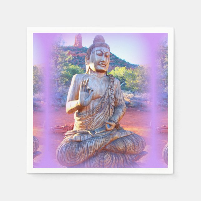 Serviette En Papier lavande aura buddha (Devant)