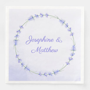 Serviette En Papier Lavande d'aquarelle florale