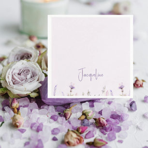 Serviette En Papier Lavande Florale Douche personnalisée