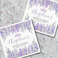 Lavande Florale pourpre Quinceanera