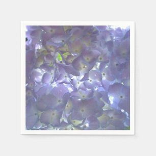 Serviette En Papier Lavande florale violette claire Hydrangeas