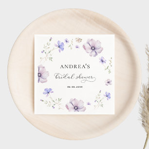 Serviette En Papier Lavande Violet Purple Ressort Fête des mariées flo