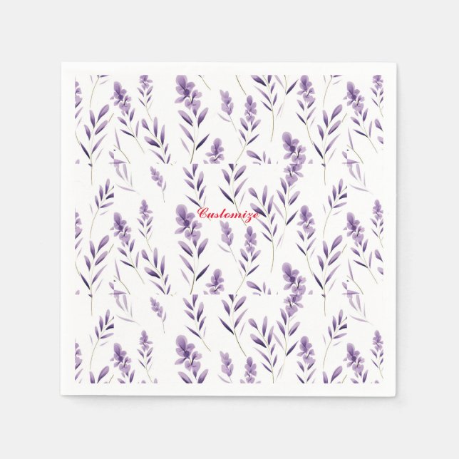 Serviette En Papier Lavender Flower Buves Thunder_Cove (Devant)