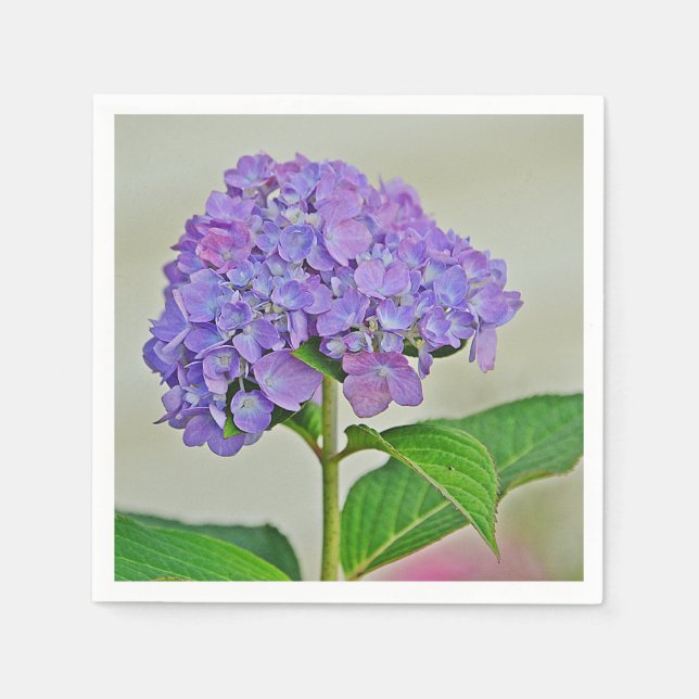 Serviette En Papier Lavender Hydrangea Blossom Papier Napkin (Devant)