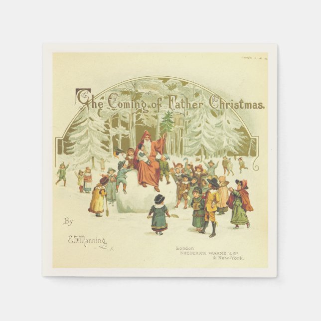 Serviette En Papier L'avènement du Père Noël (Devant)