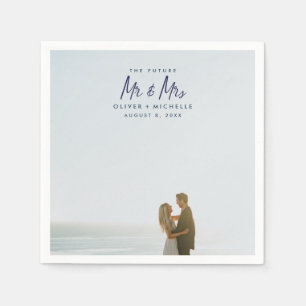 Serviette En Papier L'avenir M. et Mme Fiançailles photo Napkins
