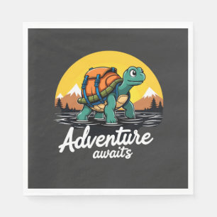 Serviette En Papier L'aventure attend est Randonnées est Plein air