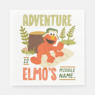 Serviette En Papier L'aventure est le moyen-nom d'Elmo