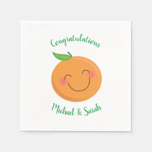 Serviette En Papier L'Baby shower de la petite coutume de la tangerine