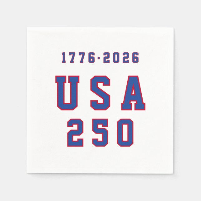 Serviette En Papier Le 250e anniversaire de l'Amérique USA 250 1776 20 (Devant)