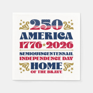 Serviette En Papier Le 250e anniversaire de Stars Stripes