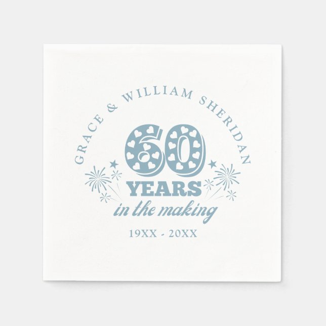 Serviette En Papier Le 60e anniversaire du Mariage (Devant)