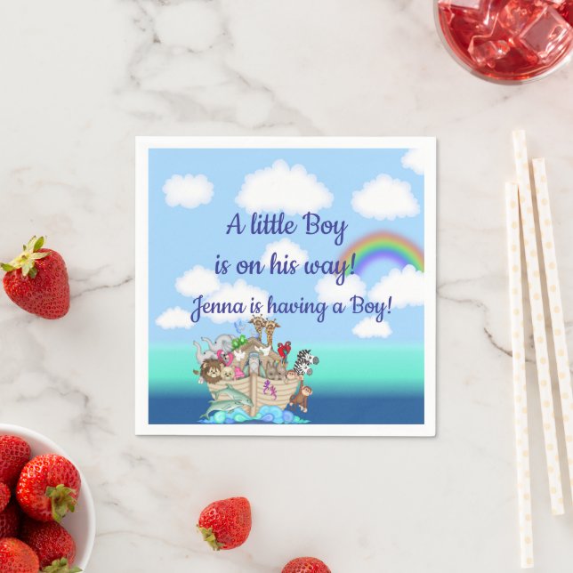 Serviette En Papier Le Baby shower d'arche de Noah Favor (En situation)