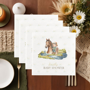 Serviette En Papier Le Baby shower Derby du pêcheur mignon