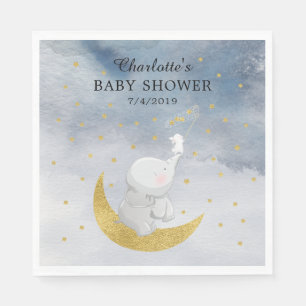 Serviette En Papier Le Baby shower des éléphants de Bunny Star