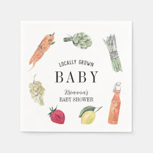Serviette En Papier Le Baby shower des fermiers cultivés localement
