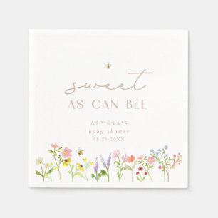 Serviette En Papier Le Baby shower Minimal Moderne, Aussi Sucré Que Po