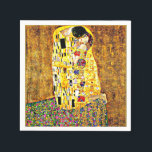 Serviette En Papier Le baiser, célèbre peinture de Gustav Klimt<br><div class="desc">Le Kiss,  peinture passionnée de l'artiste symboliste autrichien Gustav Klimt</div>