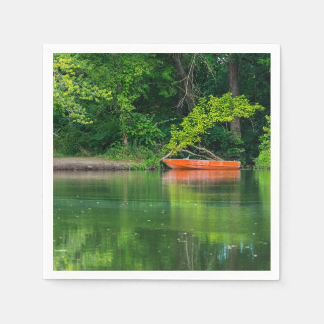 Serviette En Papier Le Bateau Orange (Devant)