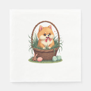 Serviette En Papier Le bazar de Pâques de Gomi Vintage Chien de Pâques