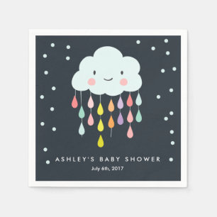 Serviette En Papier Le bébé de serviette de papier de nuage arrosent