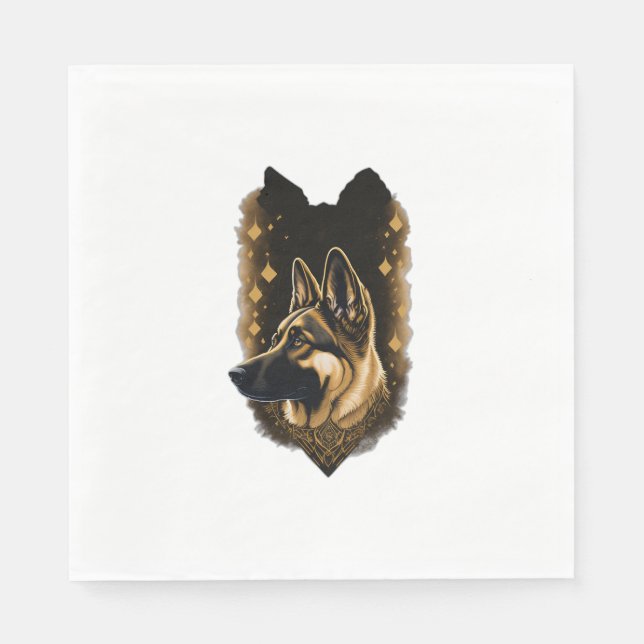 Serviette En Papier Le Berger Allemand 011  (Devant)