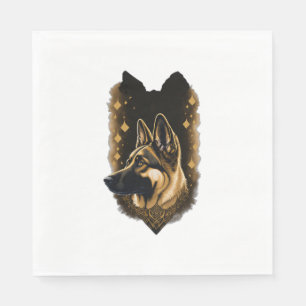Serviette En Papier Le berger allemand 013