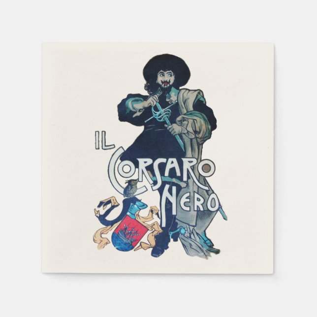 Serviette En Papier LE BLACK CORSAIR blanc (Devant)