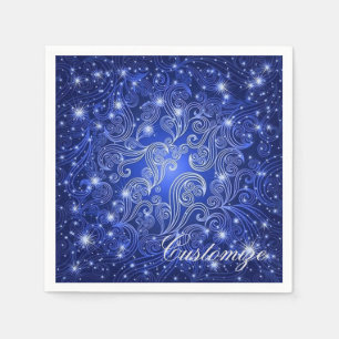 Serviette En Papier Le bleu céleste tourbillonne et tient le premier