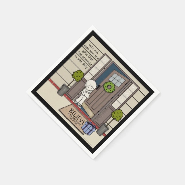 Serviette En Papier Le cadeau quotidien de Dieu (Coin)