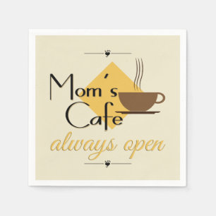 Serviette En Papier Le café de maman toujours ouvert