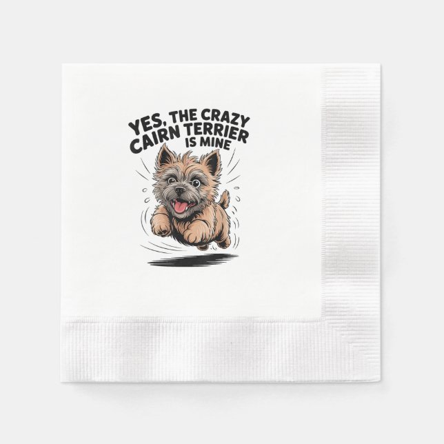 Serviette En Papier Le Cairn Terrier fou est à moi (Devant)
